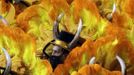 Revellers of the Unidos da Tijuca samba school participate in the annual carnival parade at Rio de Janeiro's Sambadrome, February 10, 2013. REUTERS/Ricardo Moraes (BRAZIL - Tags: SOCIETY) Published: Úno. 11, 2013, 5:03 dop.