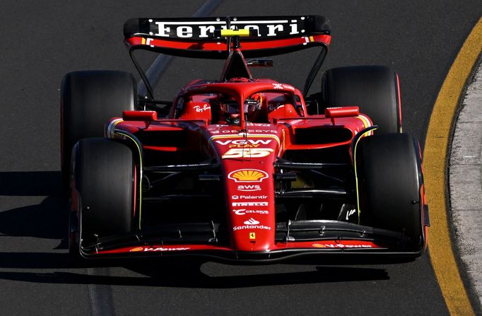 Carlos Sainz jr., Ferrari v kvalifikaci na VC Austrálie F1 2024