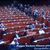Václav Klaus promluvil v Bruselu, poslanci odcházeli