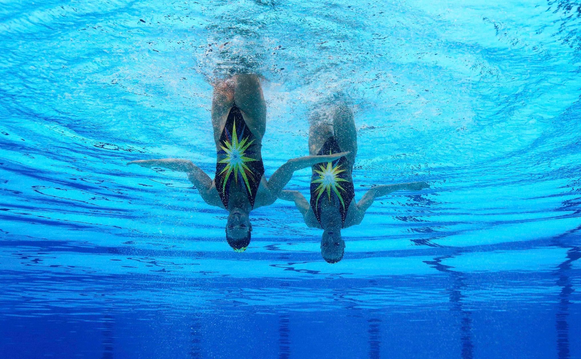 MS v plavání v Barceloně 2013 (synchronizované plavání) Soňa Bernardová a Alžběta Dufková