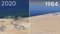 Rozrůstání měst v Google Earth