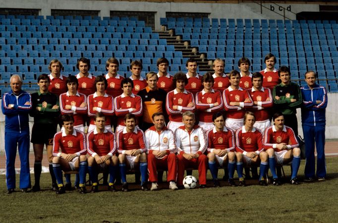 Reprezentační mužstvo Československa pro MS ve fotbale 1982.