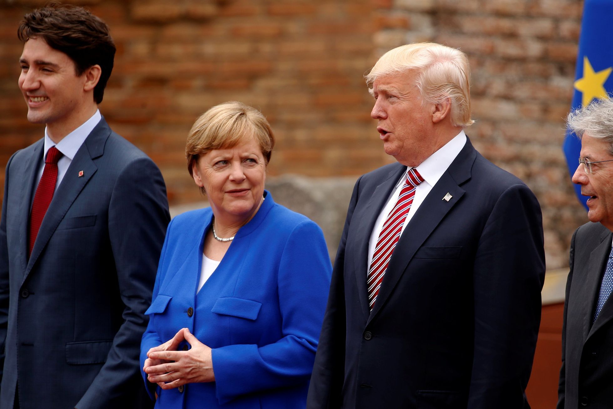 Angela Merkelová a Donald Trump na summitu G7 na Sicílii.