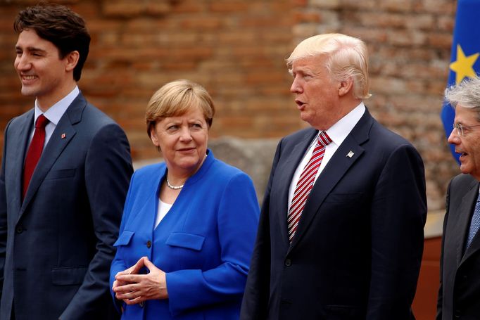 Angela Merkelová a Donald Trump na summitu G7 na Sicílii.