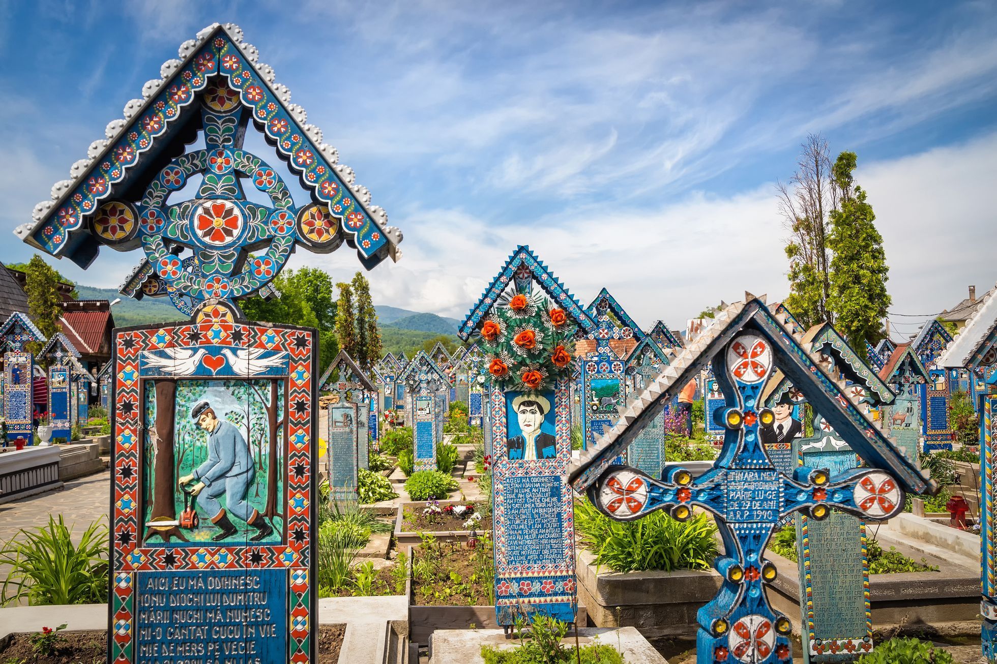 Veselý hřbitov v obci Săpânţa, Rumunsko
