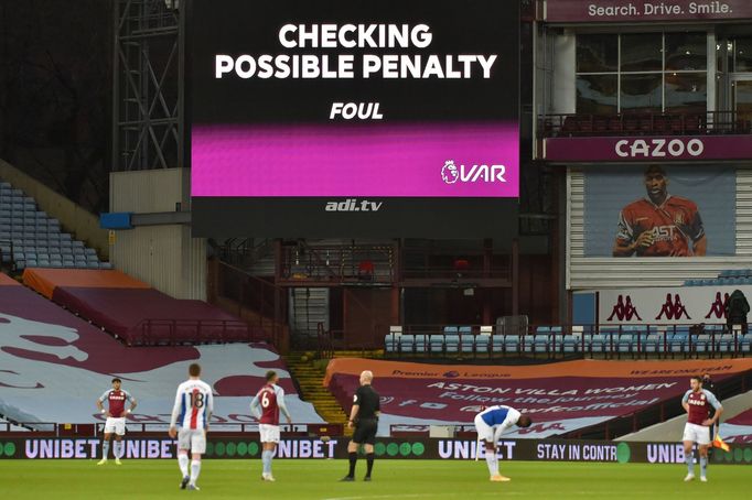 Soccer Football - Premier League - Aston Villa v Crystal Palace - Villa Park, Birmingham, Britain - December 26, 2020 A general view as a VAR review decides against a pen