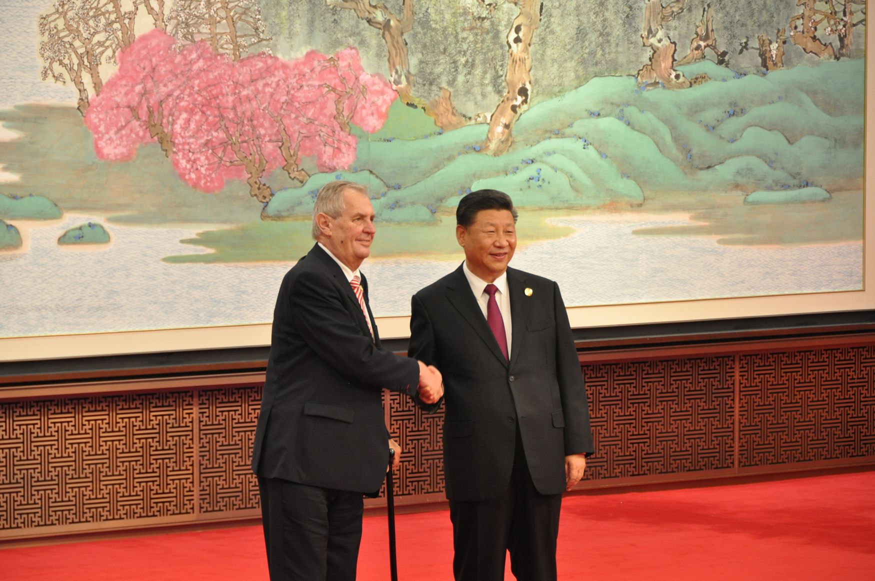 Miloš Zeman a čínský prezident Si Ťin-pching