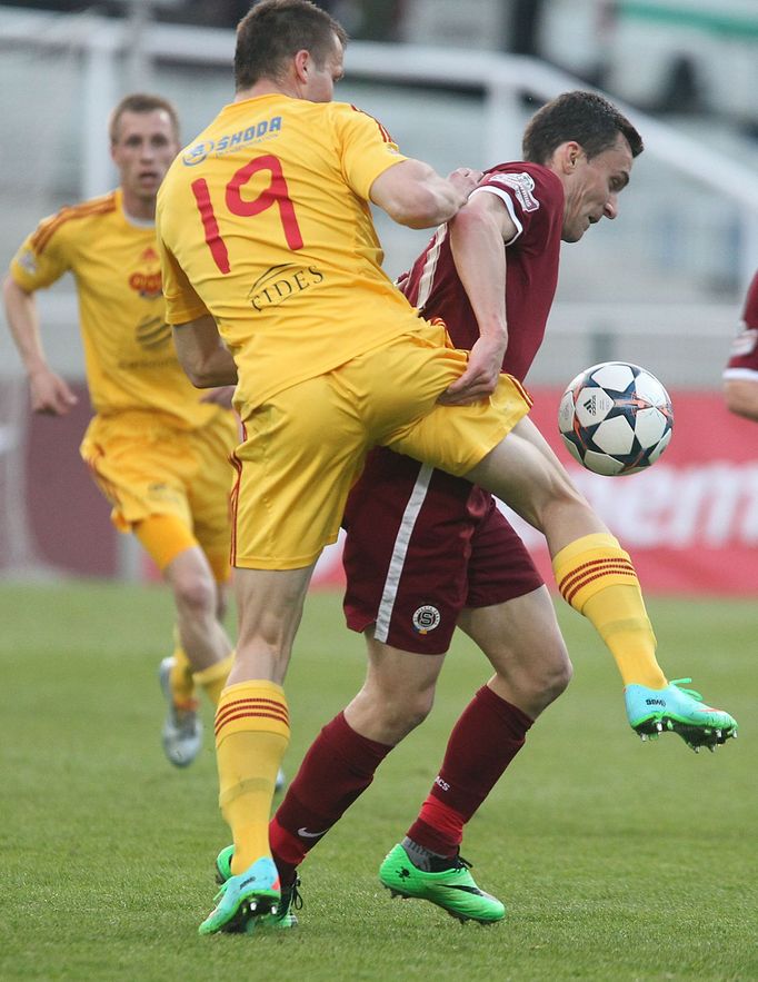 GL, Dukla-Sparta: Lukáš Štetina (19) - David Lafata