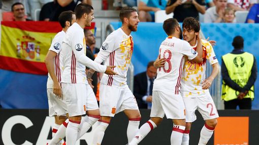 Euro 2016, Chorvatsko-Španělsko: Španělé slaví gól na 0:1