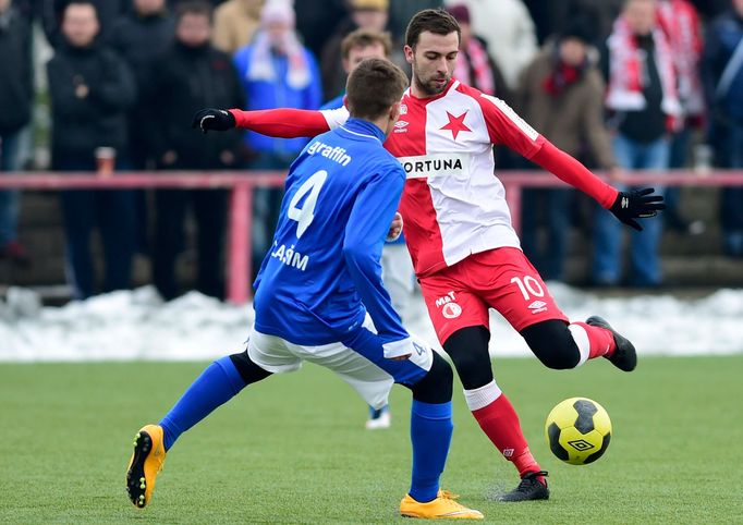 Josef Hušbauer v dresu Slavie