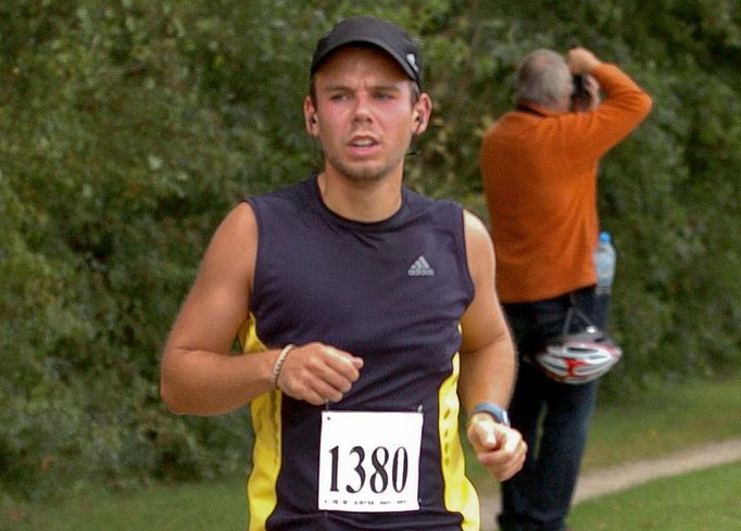 Andreas Lubitz během půlmaratonu v Hamburku v roce 2009.