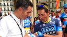 Alberto Contador a Miguel Indurain na letošní Vueltě