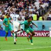 Bukayo Saka dává gól v osmifinále MS 2022 Anglie - Senegal