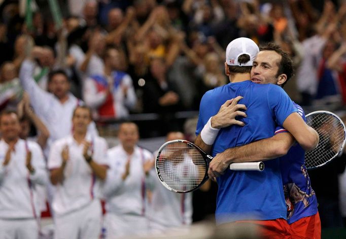 Davis Cup, finále Srbsko-ČR: Tomáš Berdych a Radek Štěpánek