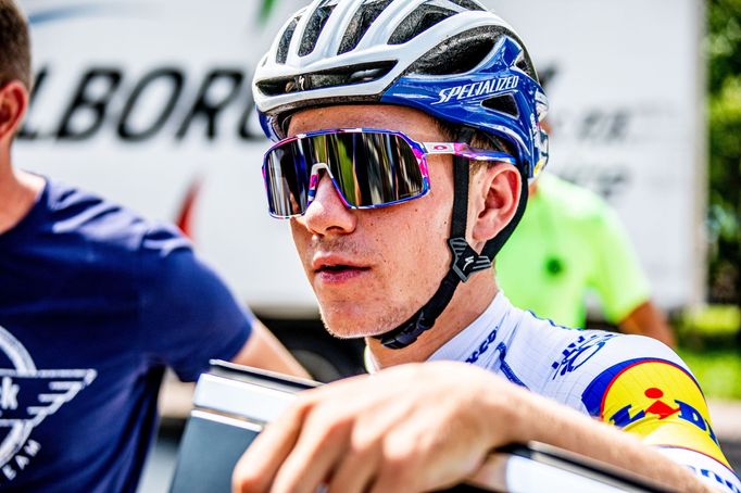 Remco Evenepoel na závodu Kolem Lombardie 2020