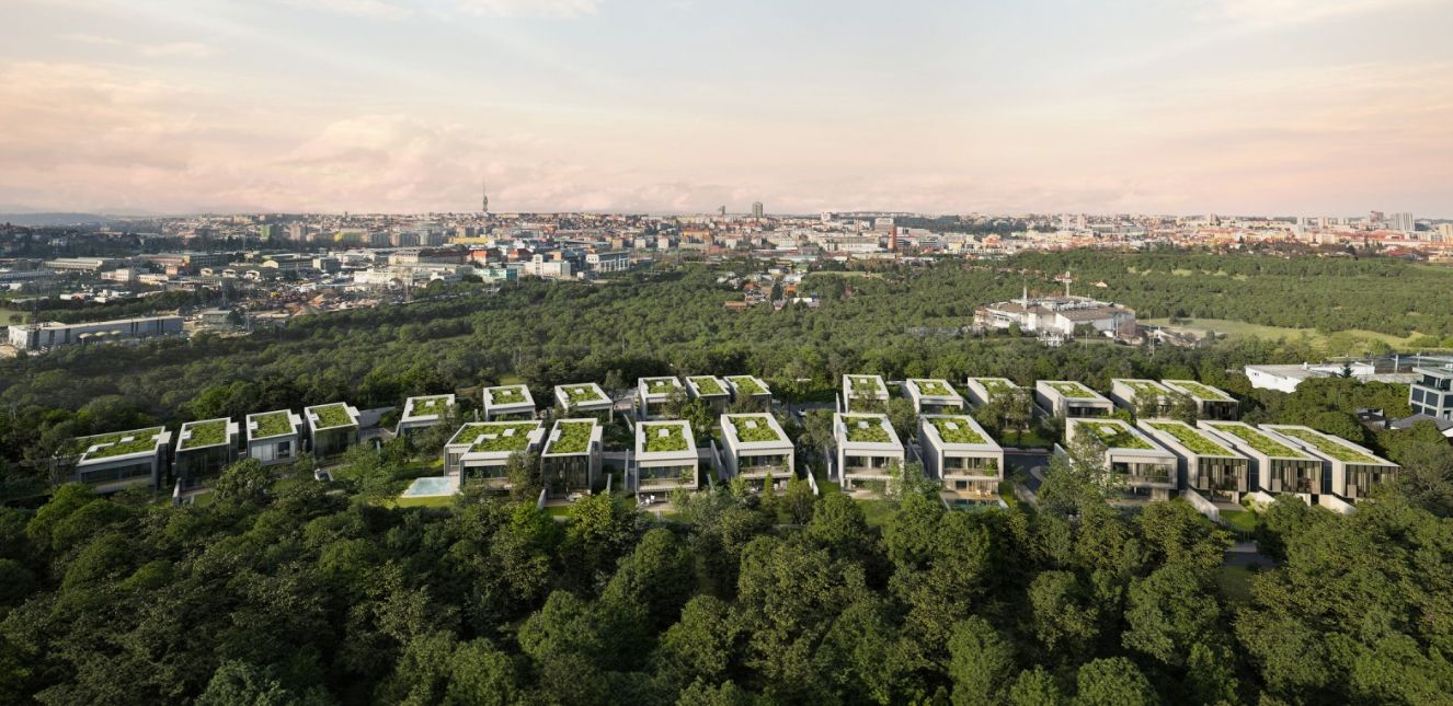 sky city villas, domy, vila, stavba, realizace, projekt