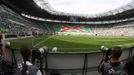 Nový stadion ve Vratislavi před utkáním Slask - Lubin