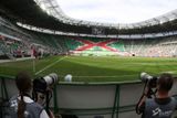Nový stadion ve Vratislavi (před utkáním Slask - Lubin)