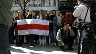 Demonstraci na Můstek svolali běloruští studenti z pražských univerzit.