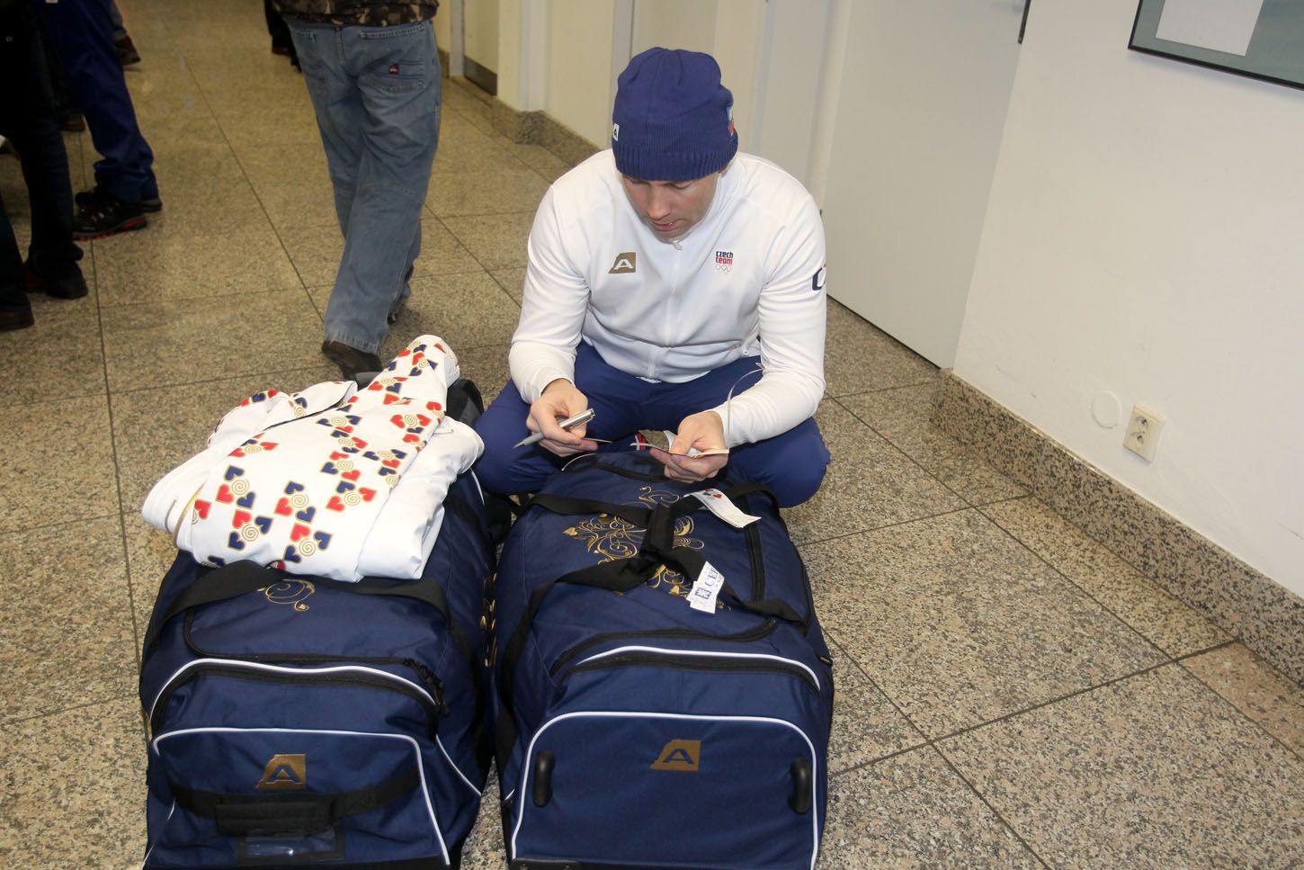 Odlet třetí várky českých reprezentantů do Soči