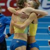 ME v halové atletice 2013, skok vysoký: Emma Greenová-Tregarová a  Ebba Jungmarková
