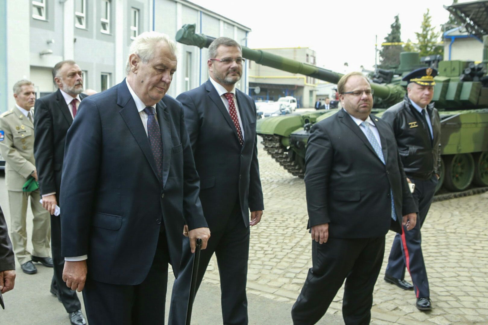 Prezident Zeman ve Vyšních Lhotách