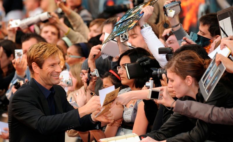 Premiéra Dark Knight v Londýně, Aaron Eckhart
