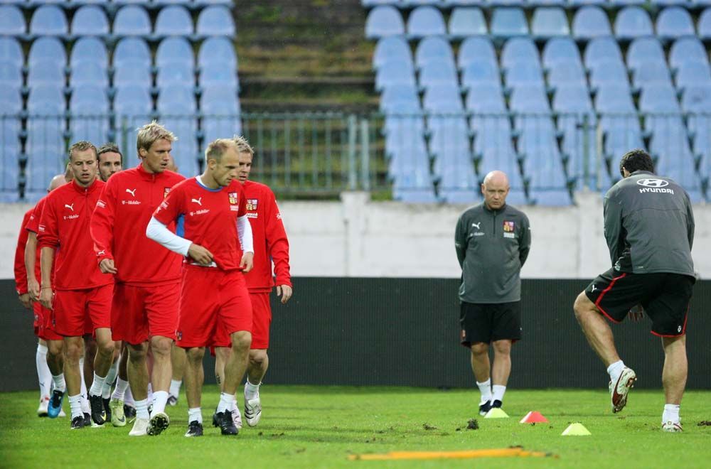 fotbal ČR-Slovensko, předvečer zápasu v kvalifikaci na MS