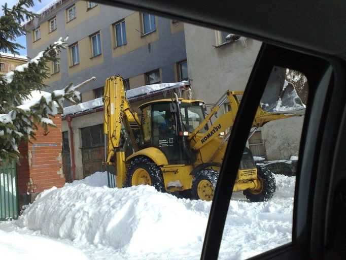 Sněhová nadílka ve Dvoře Králové nad Labem