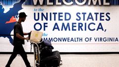 USA vízum welcome letiště