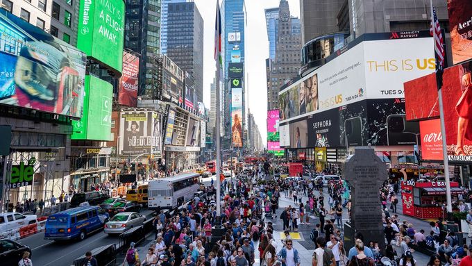 Times Square v New Yorku v USA. Ilustrační snímek.