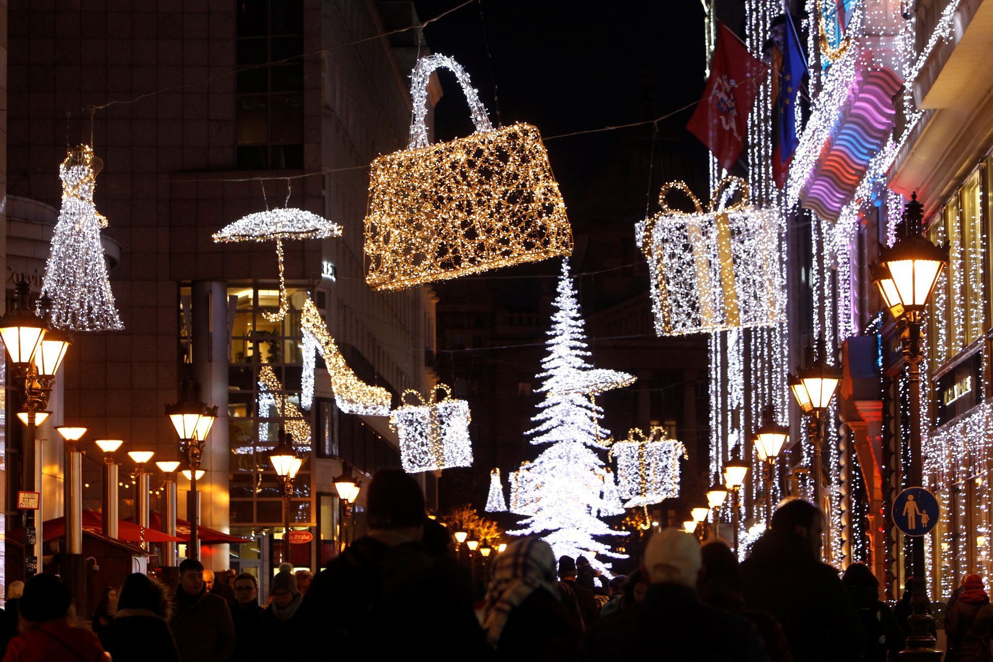 Vánoce osvětlení výzdoba Budapešť