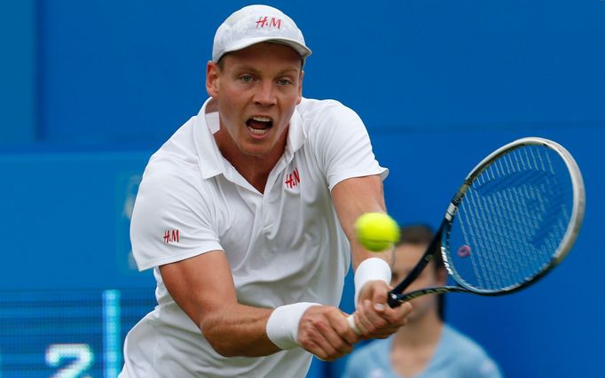 Tomáš Berdych na turnaji v londýnském Queen´s 2013