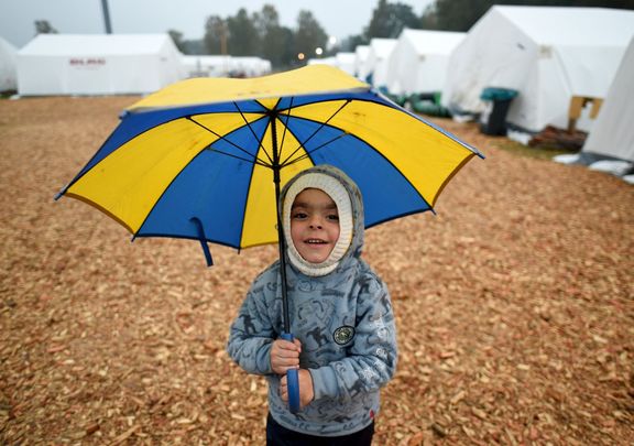 Tříletý chlapec z Aleppa v táboře v Dolním Sasku.