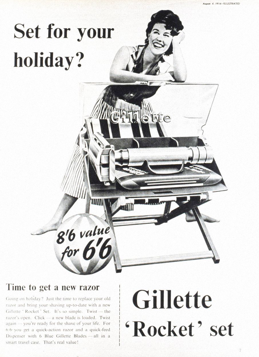 Jednorázové užití / Fotogalerie / Gillette / Před 120 lety požádal americký vynálezce King Camp Gillette o první patent na holicí strojek s vyměnitelnými čepelkami.