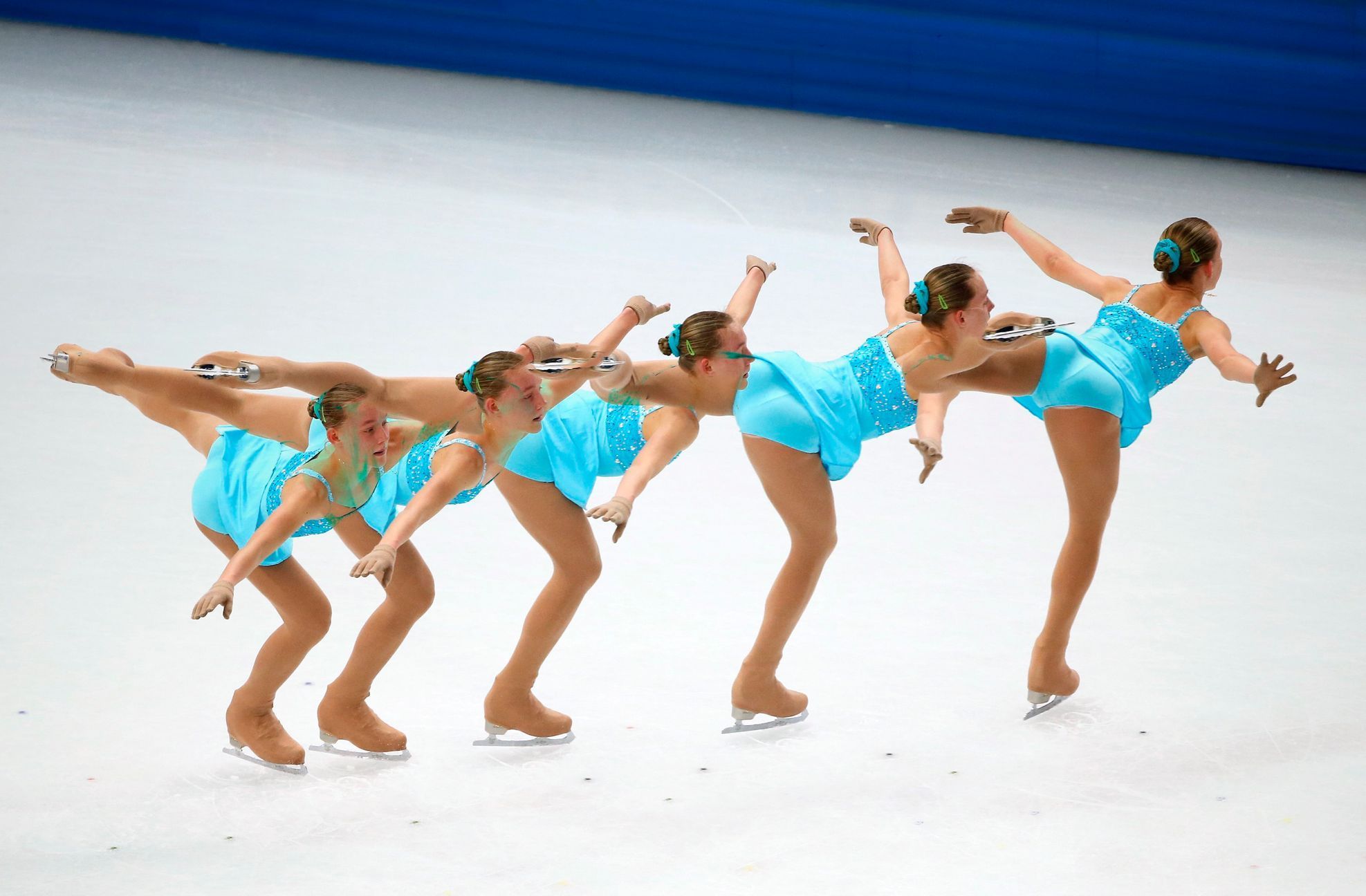 Elizaveta Ukolova of the Czech Republic practices her routine during a figure skating training session at the Iceberg Skating Palace during the 2014 Sochi Winter Olympics