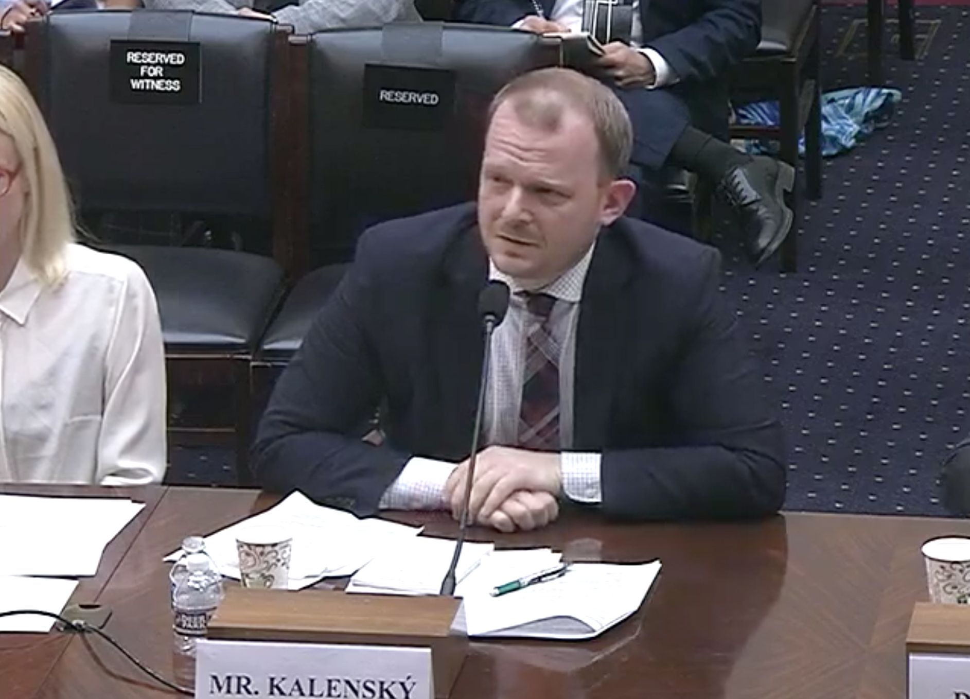 Jakub Kalenský jako svědek v podvýboru Kongresu USA