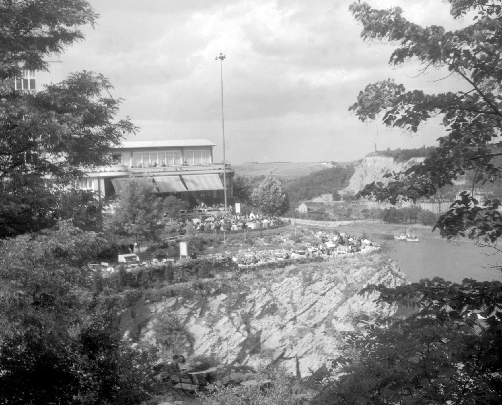 Barrandovské terasy - historické foto neznámo kdy před r. 1948