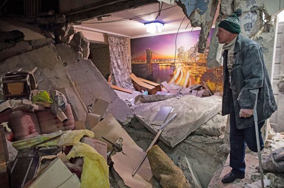 Veterán z Afghánistánu Vitalij a jeho zničený byt. 