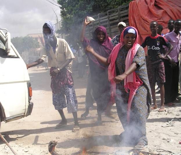 Somálsko, Mogadišu, zápalná oběť, Afrika