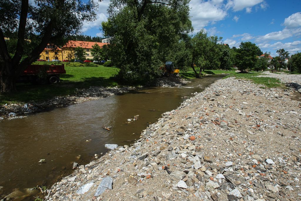 Český Krumlov po povodních