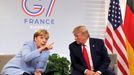 Angela Merkelová a Donald Trump na summitu G7 v Biarritzu