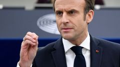 Emmanuel Macron na půdě Evropského parlamentu