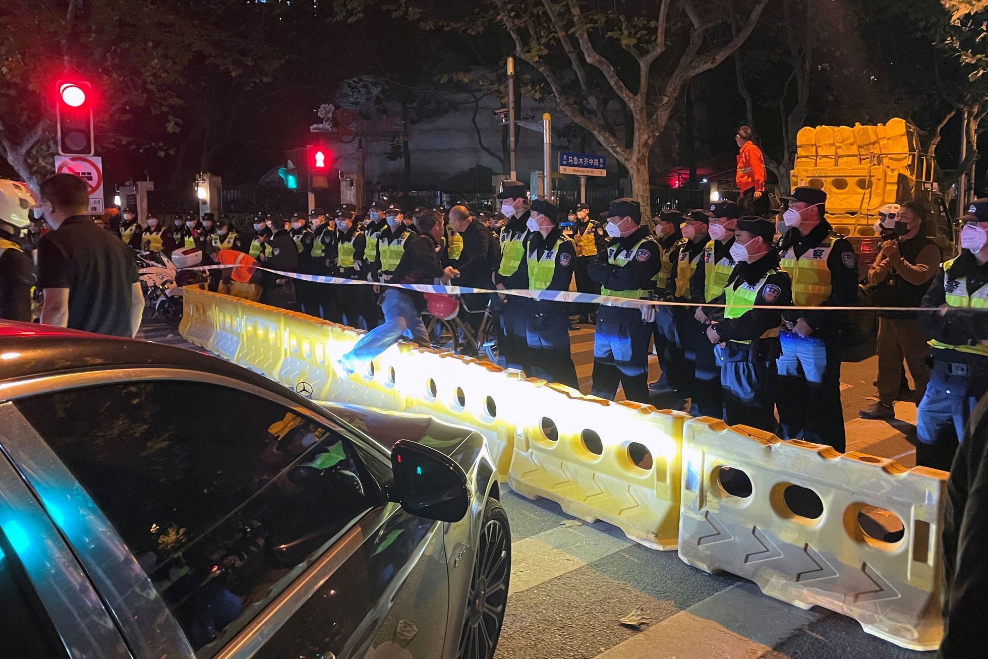 čína covid lockdown protest