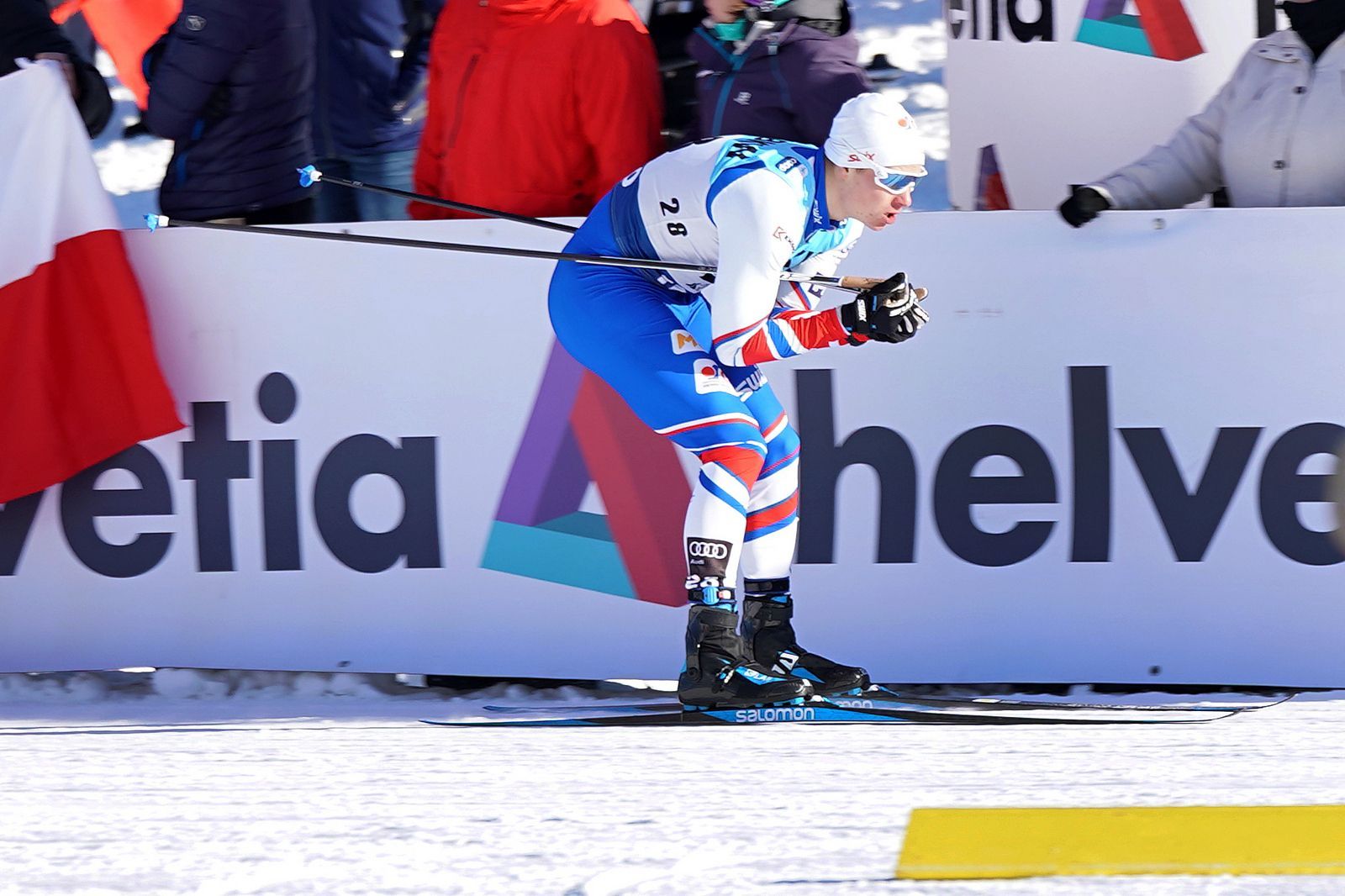 Michal Novák při sprintu SP v Davosu 2018