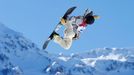 Snowboardisté trénují na olympiádě v Soči slopestyle (Sage Kotsenburg)