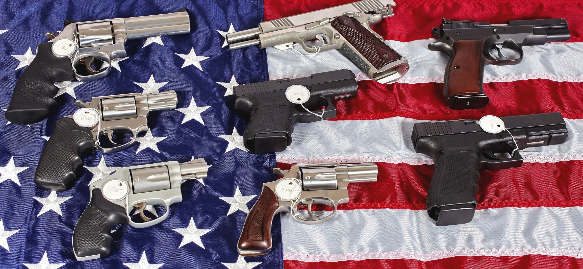 Pistole na vlajce USA