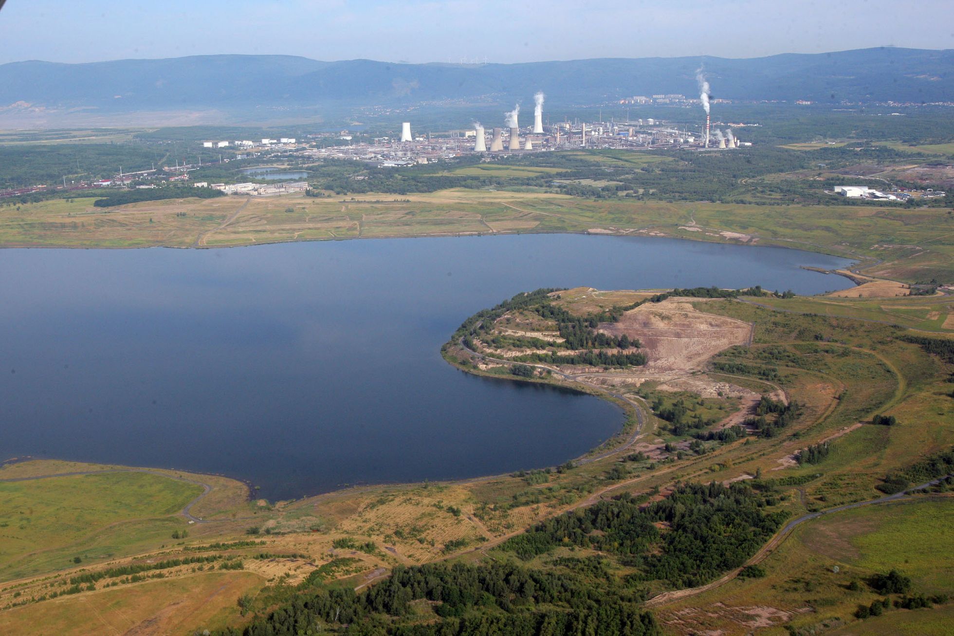 Jezero Most z letadla