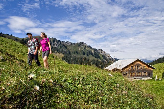 Pěší turistika v Bregenzerwaldu - Alpe Sattelegg