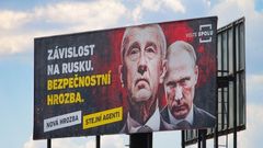 Babiš Putin billboard